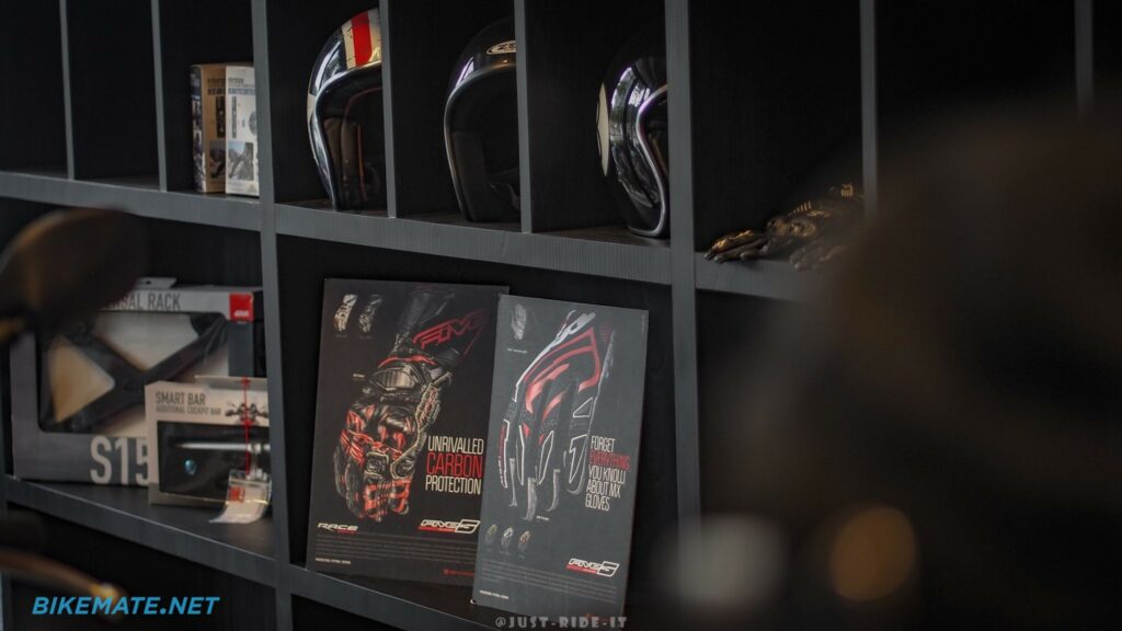 Shelves and product displays in GIVI Point Bangkok