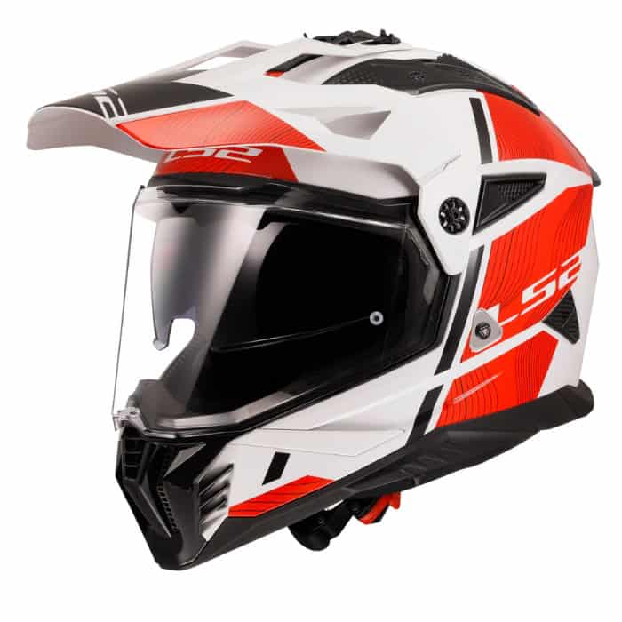 หมวกันน็อค LS2 Helmets MX702 Hill White Red
