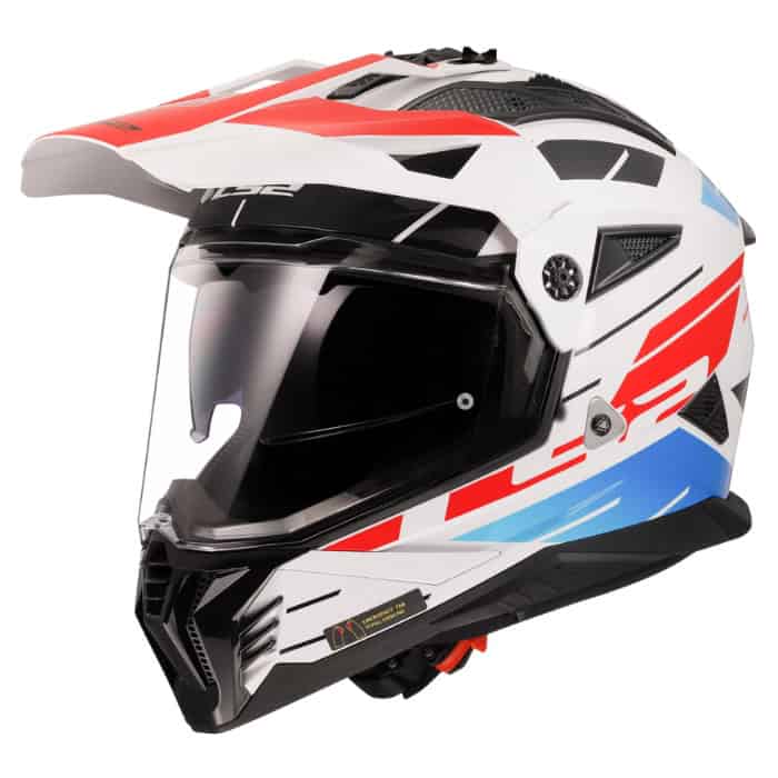 หมวกันน็อค LS2 Helmets MX702 Namib White Blue Red