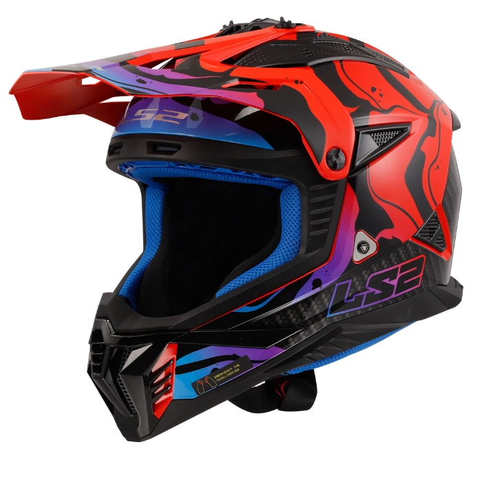 LS2 MX708 Wash Red หมวกกันน็อคเอ็นดูโร่
