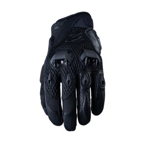 FIVE Advanced Gloves - Stunt EVO Airflow Black ถุงมือขี่มอเตอร์ไซค์ข้อสั้นระบายอากาศ