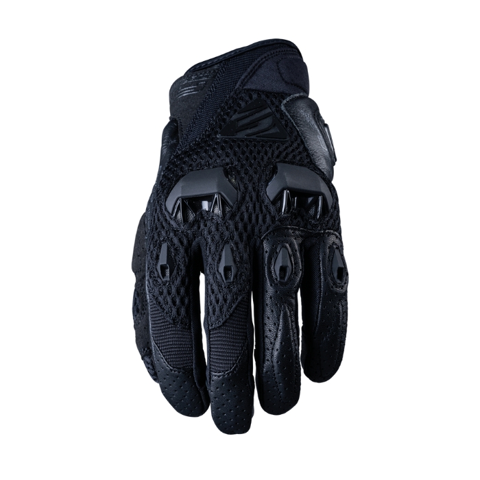 FIVE Advanced Gloves - Stunt EVO Airflow Black ถุงมือขี่มอเตอร์ไซค์ข้อสั้นระบายอากาศ