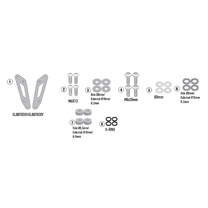 GIVI D1211KIT - Screen fitting kit for Honda Forza 750