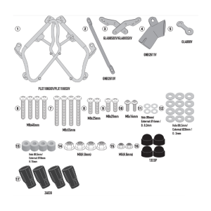 GIVI PLX1186 Side Rack for Honda Forza 750 แร็คข้างตรงรุ่น