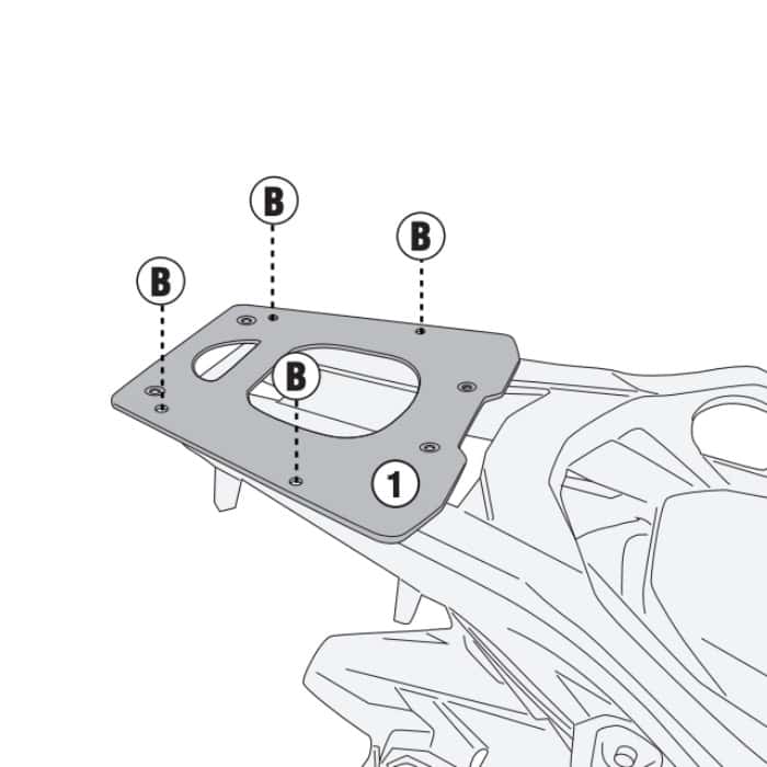 givi-sr1196-rear-rack (2) GIVI SR1196 Specific Rear Rack แร็คท้ายมอเตอร์ไซค์ Honda NT1100