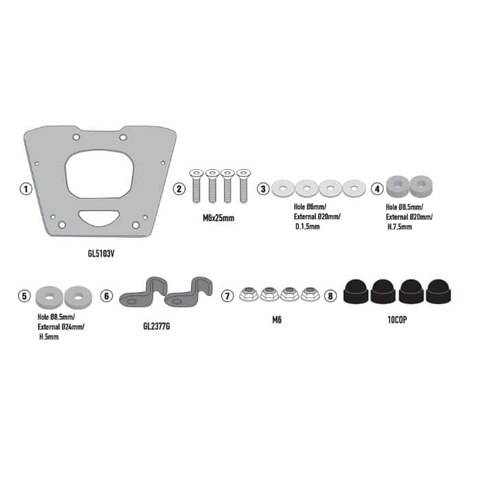 givi-sr1196-rear-rack GIVI SR1196 Specific Rear Rack แร็คท้ายมอเตอร์ไซค์ Honda NT1100