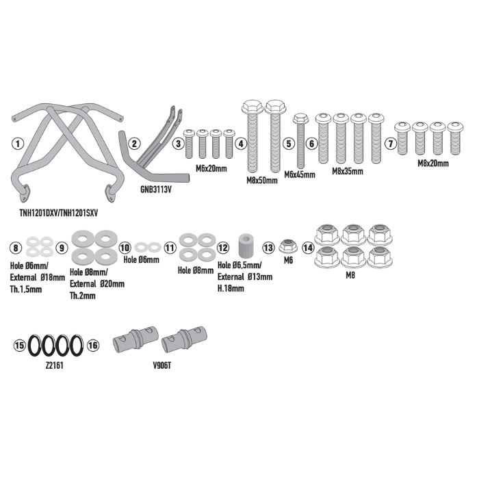 GIVI TNH1201 Enginge Guard แคช์บาร์ Honda XL750 Transalp