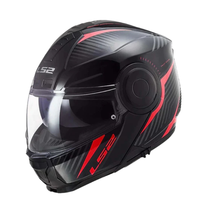 FF902 Scope II Skid Black Red หมวกกันน็อคยกคาง