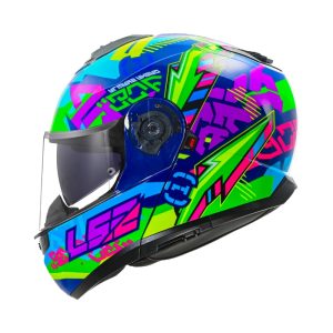 FF908 Strobe II Svent Blue Green Modular Helmets หมวกกันน็อคยกคาง