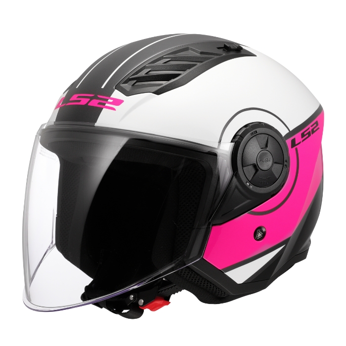OF616 Airflow II Cover White Pink Open Face Helmet - หมวกกันน็อคครึ่งใบ