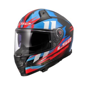 LS2 FF811 Gloss Carbon Tantic Red Blue Helmet หมวกกันน็อคเต็มใบ