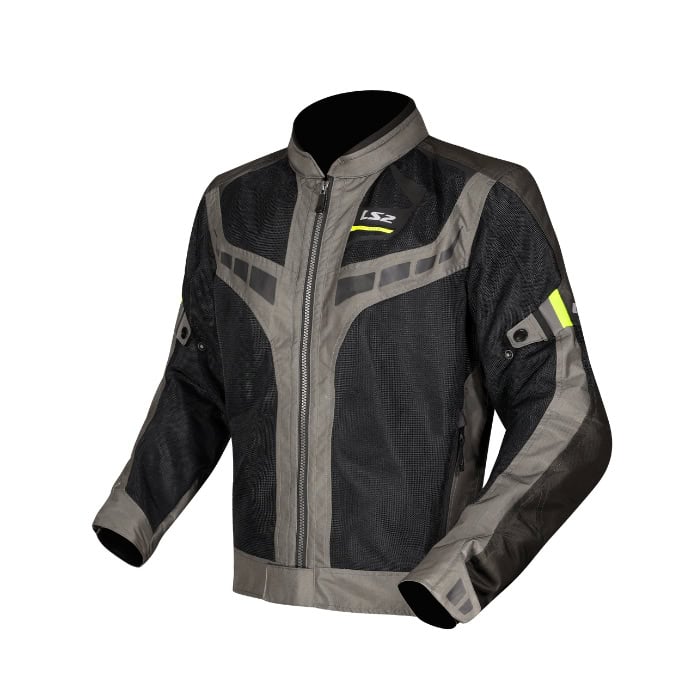 LS2 Garda Jacket Green Black Hi-Vis Yellow เสื้อการ์ดขี่มอเตอร์ไซค์