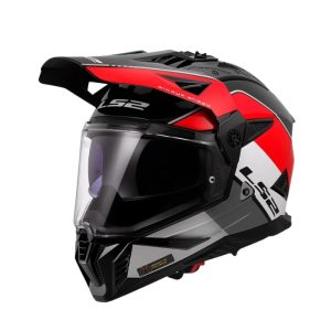 LS2 MX702 Rally Gloss Red White หมวกกันน็อคแอดเวนเจอร์